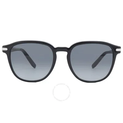 Ferragamo Salvatore  Blue Gradient Square Men's Sunglasses Sf993s 001 53 In Black / Blue