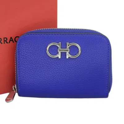 Pre-owned Ferragamo Salvatore  Blue Leather Coin Purse/coin Case ()
