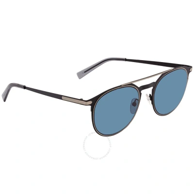 Ferragamo Salvatore  Blue Oval Sunglasses Sf186s 002 52