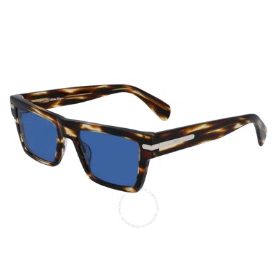 Ferragamo Men's Classic Logo Sunglasses Sf1086s 216 Striped Brown 54mm In Multi