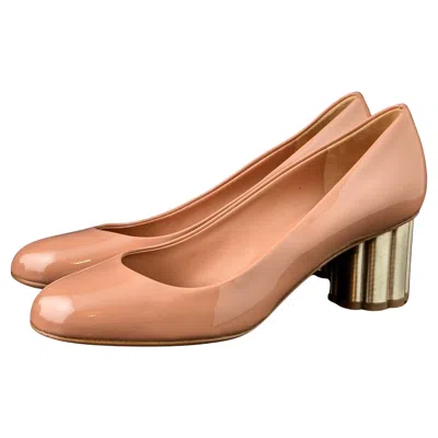 Pre-owned Ferragamo Salvatore  Blush Pink Patent Leather Heeled Pumps
