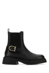 Ferragamo Tia Buckled Leather Ankle Boots In Black