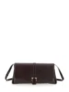 Ferragamo Bordeaux Crossbody Bag With Gancini Buckle Detail In Burgundy