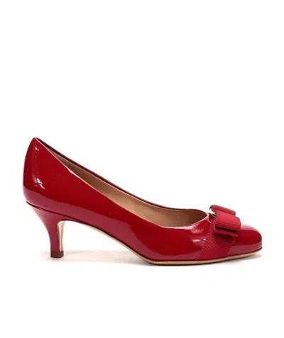 Ferragamo Salvatore  Bow-detail Pumps In Red