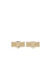 Ferragamo Vara Bow Detailed Earrings In Yellow