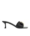 Ferragamo Zelie 55 Vara Plate Leather Sandals In Black