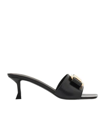 FERRAGAMO FERRAGAMO BOW-DETAILED SLIP-ON SANDALS