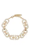 Ferragamo Gold Metal Gancini Bracelet In Gold