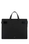 Ferragamo Ventiquattrore Twins In Pelle Nera Uomo In Black