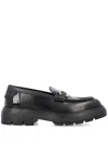 Ferragamo Maryan Chunky Sole Loafers With Gold-tone Hardware In Black