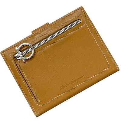 Pre-owned Ferragamo Salvatore  Brown Camel Leather Wallet (bi-fold) () In Brown, Camel