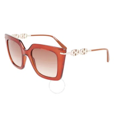 FERRAGAMO SALVATORE FERRAGAMO BROWN GRADIENT BUTTERFLY LADIES SUNGLASSES SF1041S 232 51