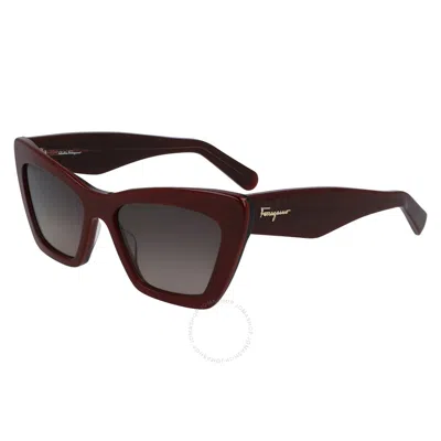 Ferragamo Salvatore  Brown Gradient Cat Eye Ladies Sunglasses Sf929s 603 55