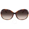 Ferragamo Salvatore  Brown Gradient Oval Sunglasses Sf770sa 214 61 In Brown