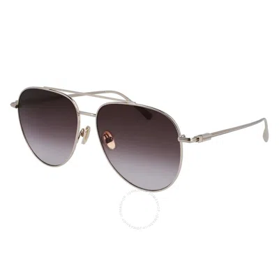 Ferragamo Salvatore  Brown Gradient Pilot Men's Sunglasses Sf308s 703 61