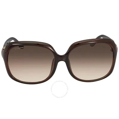 Ferragamo Salvatore  Brown Gradient Rectangular Ladies Sunglasses Sf739sa 210 59