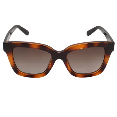 FERRAGAMO SALVATORE FERRAGAMO BROWN GRADIENT RECTANGULAR LADIES SUNGLASSES SF955S 214 53