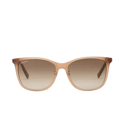 Ferragamo Salvatore  Brown Gradient Square Ladies Sunglasses Sf1095slbk 665 58