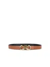 Ferragamo Leather Belt Adjustable Gold-tone Buckle