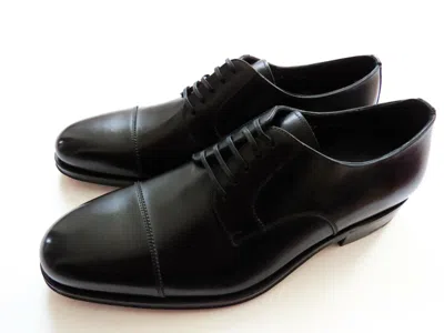 Pre-owned Ferragamo Salvatore  Black Leather Oxford Shoes Size 7.5 Us 41.5 Euro 6.5 Uk
