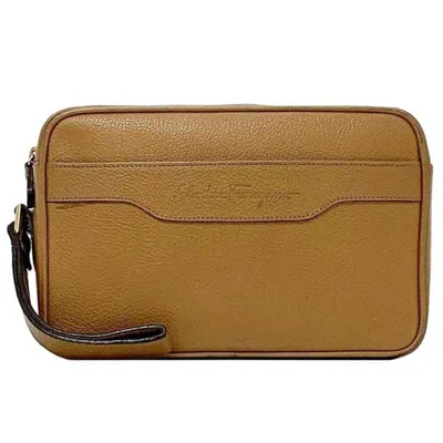 Pre-owned Ferragamo Salvatore  Brown Leather Clutch Bag ()