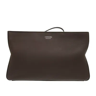 Pre-owned Ferragamo Salvatore  Brown Leather Clutch Bag ()