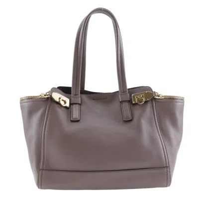Pre-owned Ferragamo Salvatore  Brown Leather Pouch Tote Bag ()