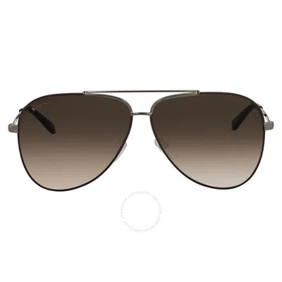 Ferragamo Salvatore  Brown Pilot Unisex Sunglasses Sf131s 211 60