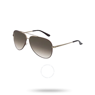 Ferragamo Salvatore  Brown Pilot Unisex Sunglasses Sf131s 211 60 In Metallic