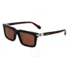 Ferragamo Men's Prisma Modified Acetate Rectangle Sunglasses, 53mm