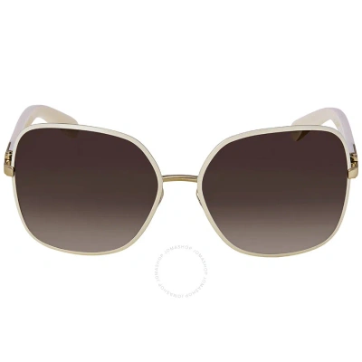 Ferragamo Salvatore  Brown Square Ladies Sunglasses Sf150s 721 59