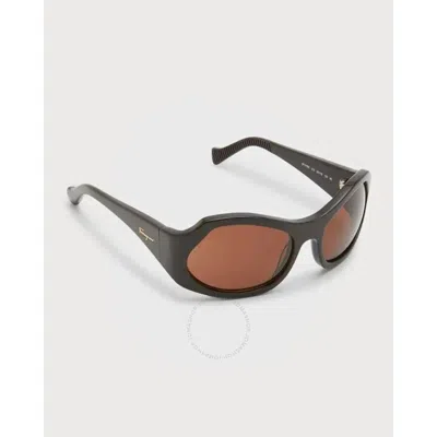 Ferragamo Salvatore  Brown Wrap Ladies Sunglasses Sf1078s 210 59