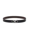 Ferragamo Salvatore  Brushed Finish Gancini Reversible Belt Accessories