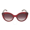Ferragamo Burgundy Gradient Butterfly Ladies Sunglasses Sf964s 634 54 In Brown
