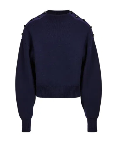 Ferragamo Salvatore  Button Detailed Knitted Sweater In Black