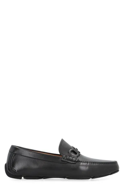 FERRAGAMO SALVATORE FERRAGAMO BYTE LEATHER LOAFERS