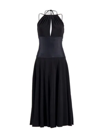 Ferragamo Cady Maxi Dress In Black