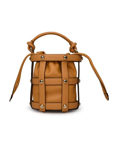 Ferragamo Salvatore  Cage Small Shoulder Bag In Brown