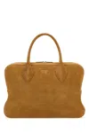 Ferragamo Camel Suede Medium Handbag