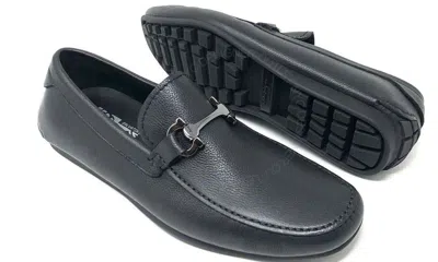 Pre-owned Ferragamo Salvatore  Cancun Black Driver Leather Shoe Sizes Usa 10.5 11