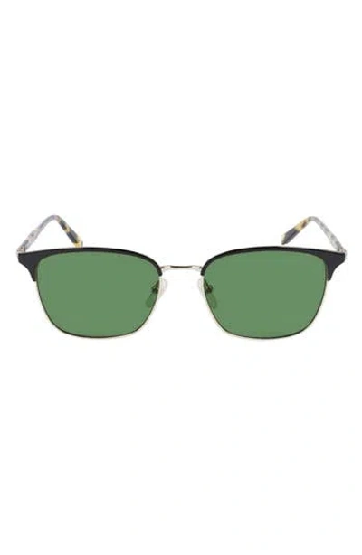 Ferragamo Salvatore  Capsule Metal 55mm Rectangle Sunglasses In Green