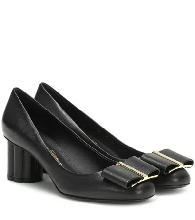 Pre-owned Ferragamo Salvatore  Capua Black Leather Pumps 6 6.5 7.5 8 8.5