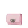 Ferragamo Salvatore  Card Case With Gancini Clasp In Pink