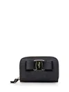Ferragamo Salvatore  Card Holder With Vara Bow In Black