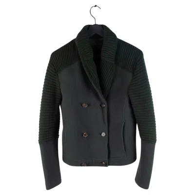 Pre-owned Ferragamo Salvatore  Cardigan Style Men Heavy Jacket Size Ita48 (m) S406 In Black