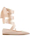 Ferragamo Women Carice Ballet Flat With Ankle Ribbon