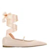 Ferragamo Salvatore  Carice Ballet Shoes In Pink Leather