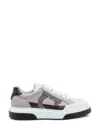Ferragamo Leather Cassina Sneakers Multicolor Sole Contrasting In Gray