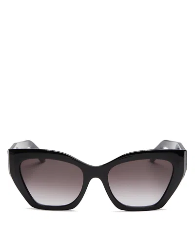 Ferragamo Salvatore  Cat Eye Sunglasses, 54mm In Black/gray Gradient