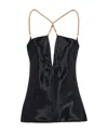 Ferragamo Women Satin Sleeveless Top In Black